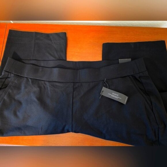 Lane Bryant Pants - Lane Bryant Black Ponte Straight Leg Trousers – NWT – Plus Size 26/28 Short